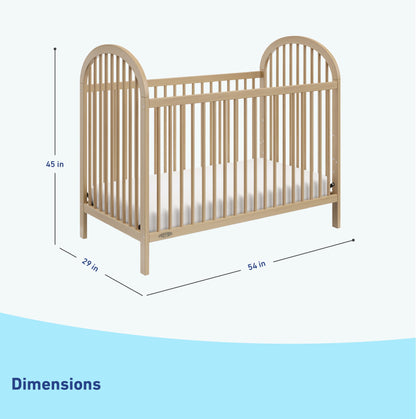 Graco Olivia 3-In-1 Convertible Baby Crib, Driftwood