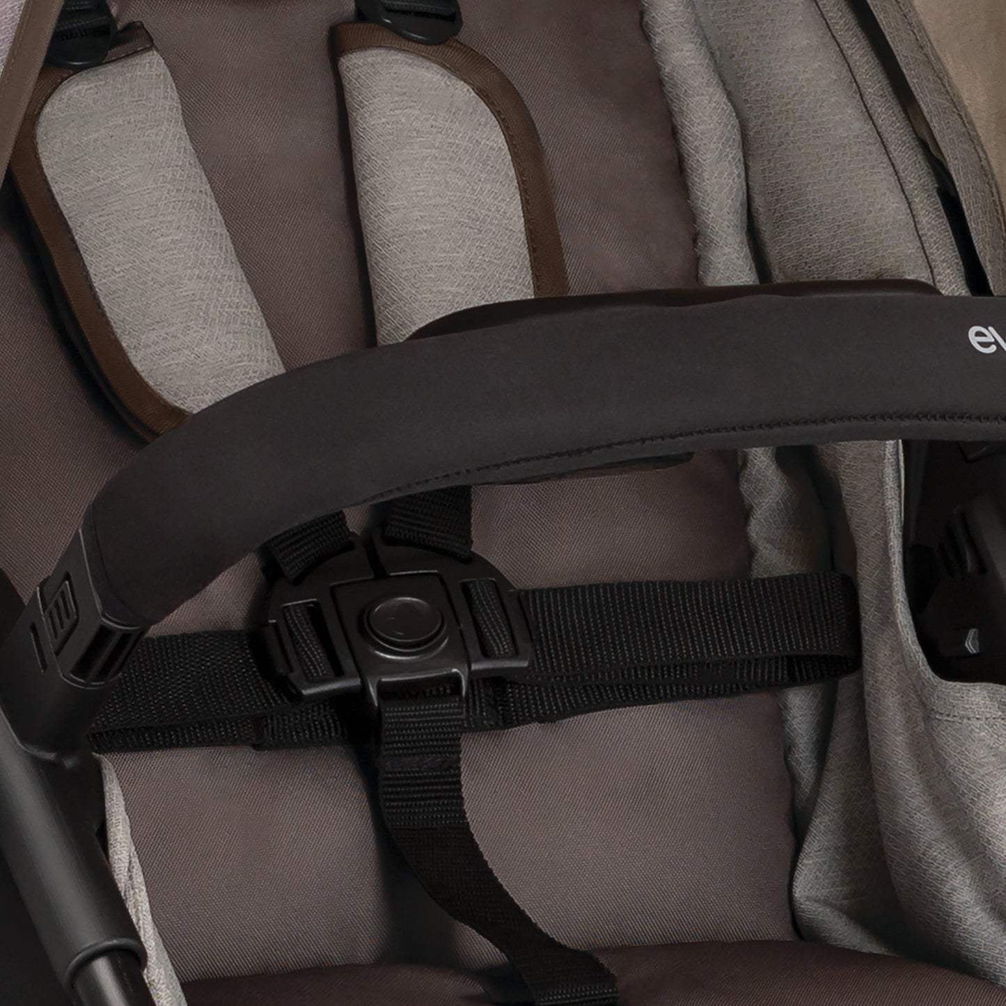 Evenflo Pivot Modular Travel System with LiteMax Infant Car Seat with Anti-Rebound Bar (Desert Tan)