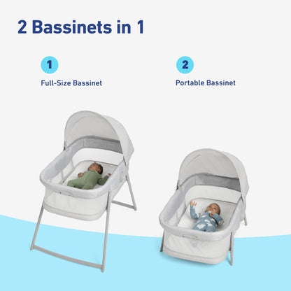 Graco DreamMore 2-in-1 Portable Infant Bassinet, Jaiden