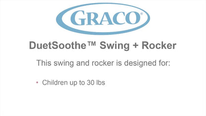Graco DuetSoothe Baby Swing and Rocker, Sapphire Blue, Infant
