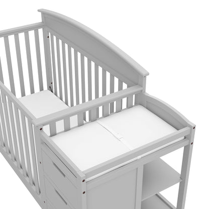 Graco Benton 4-in-1 Convertible Baby Crib and Changer, Pebble Gray